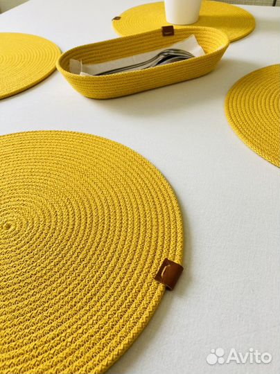 Салфетка плайсмат и корзинка ручная работа