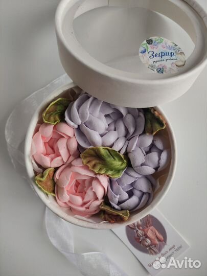 Съедобный букет из зефирных цветов