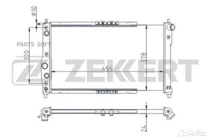 Радиатор охлаждения Дэу Нубира 99