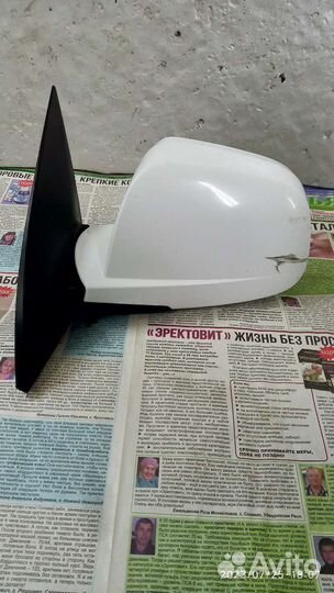Боковое зеркало левое цвет белый на Равон Джентра