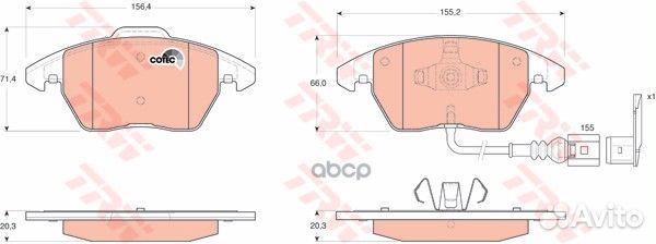 Колодки передние skoda octavia (1Z ), fabia II
