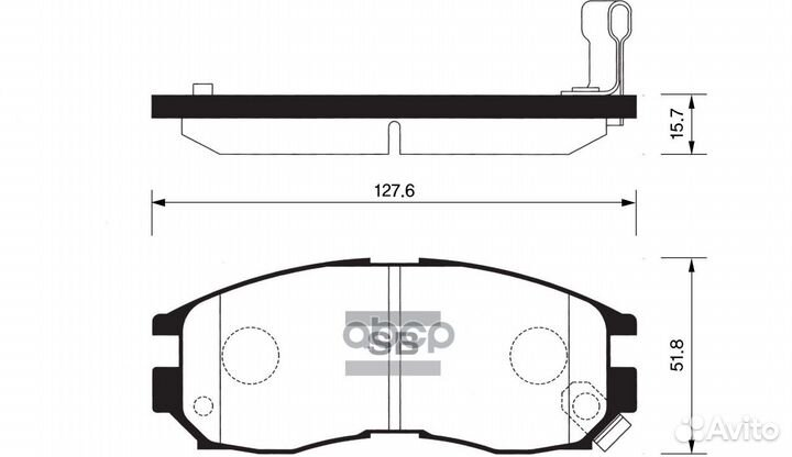 SP1134 колодки дисковые передние Mitsubishi Ga
