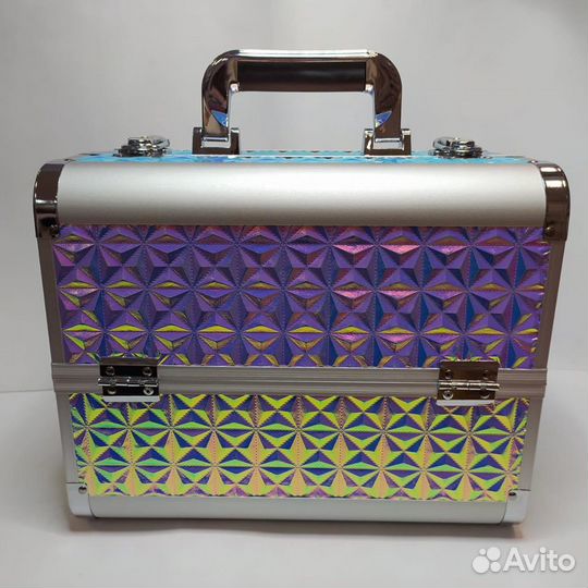 Бьюти кейс для мастера маникюра голографический