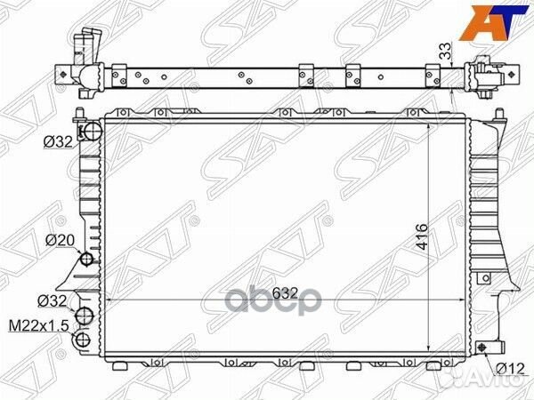Радиатор Audi A6 94-97 / 100 91-95 SG-AD0002-MT
