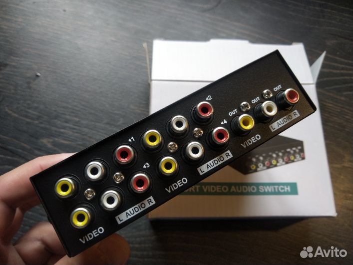 Аудио видео коммутатор RCA 4x1 переключатель свич