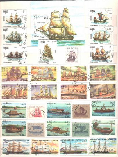 Большая коллекция почтовых марок в альбомах