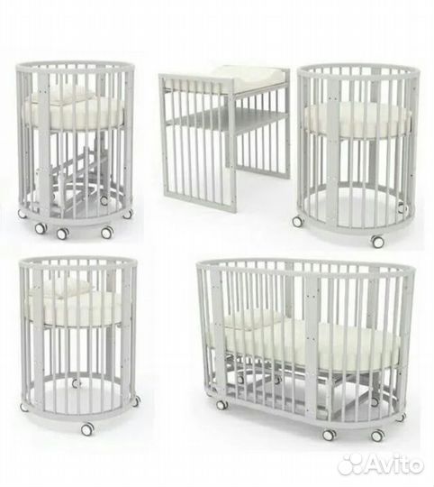 Детская кроватка трансформер с маятником