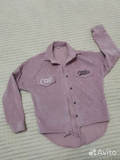 Рубашка для девочки микровельвет, р 134