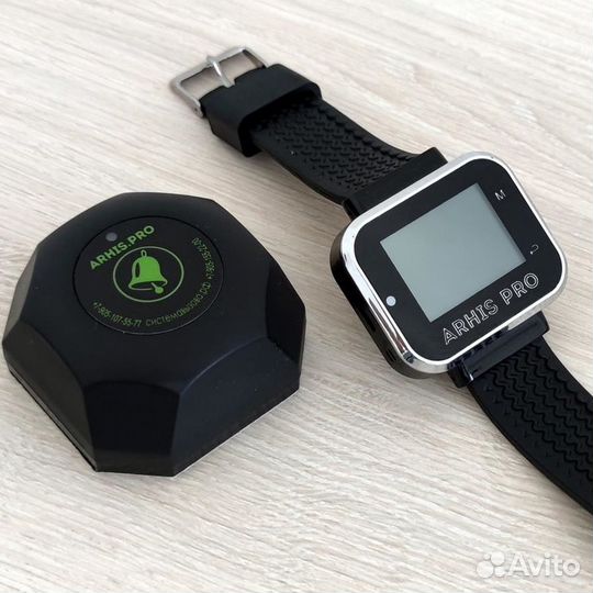 Кнопка вызова официанта модель Бургер с часами