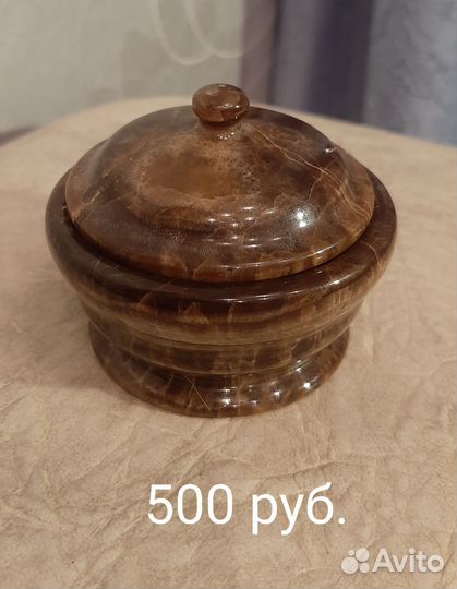 Пепельница, подсвечник из оникса, СССР
