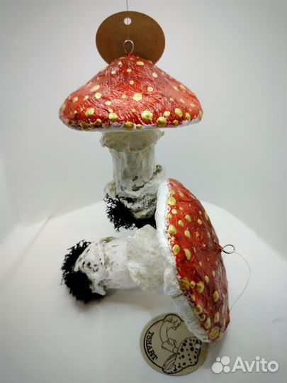 Елочные игрушки из ваты