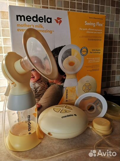 Молокоотсос medela swing flex электрический