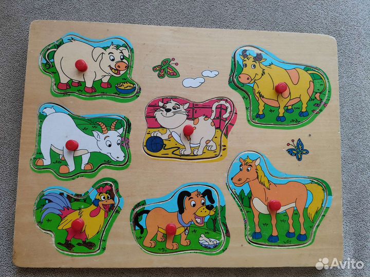 Деревянные вкладыши,пазл сортер