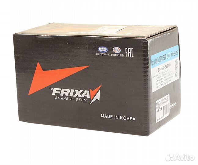 Колодки тормозные mitsubishi Pajero 4 (07) toyota Land Cruiser 100 передние (4шт.) frixa