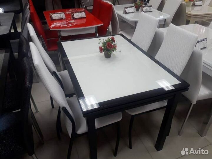 Стол обеденный Аполлон стекло 0,9 м