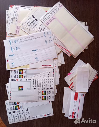 Наклейки для аудио видео кассет