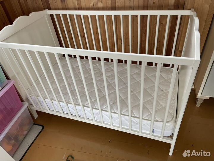 Новая Детская кровать IKEA с матрасом 120 60