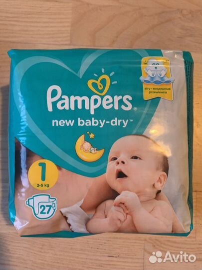 Подгузники Pampers new baby-dry #1 27 шт