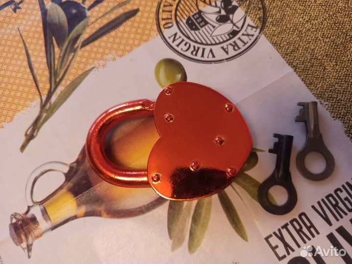 Замок навесной оранжевый блеск