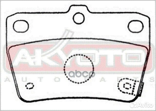 Колодки тормозные дисковые задние AKD1424 akyoto