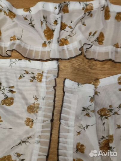 Штора на кухню тюль комплект новая