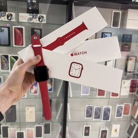 Apple Watch 7 45mm Red полный комплект