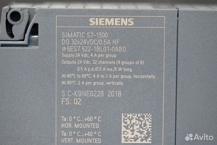 Siemens 6ES7 522-1BL01-0AB0 новый, без упак. 1 шт