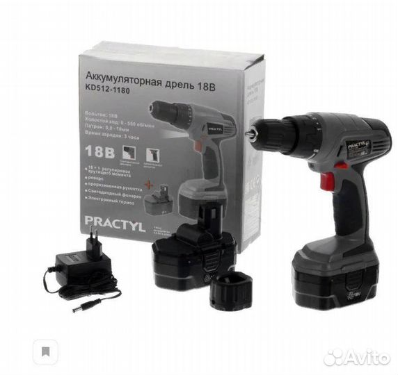 Шуруповерт practyl kd512-1180