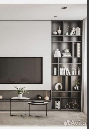 Тв зона со шкафами на заказ