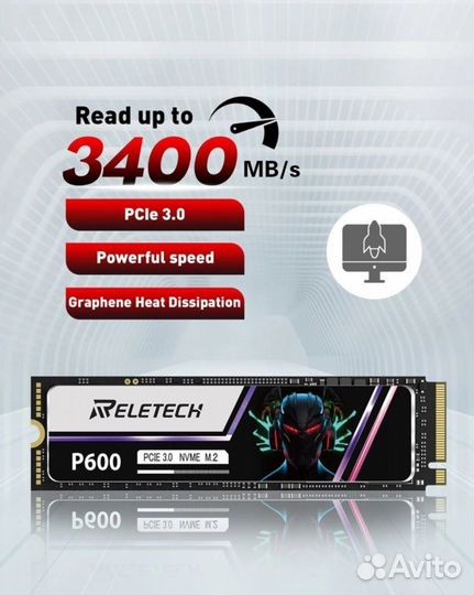 Новый SSD m2 nvme 1tb 3500 MB/s
