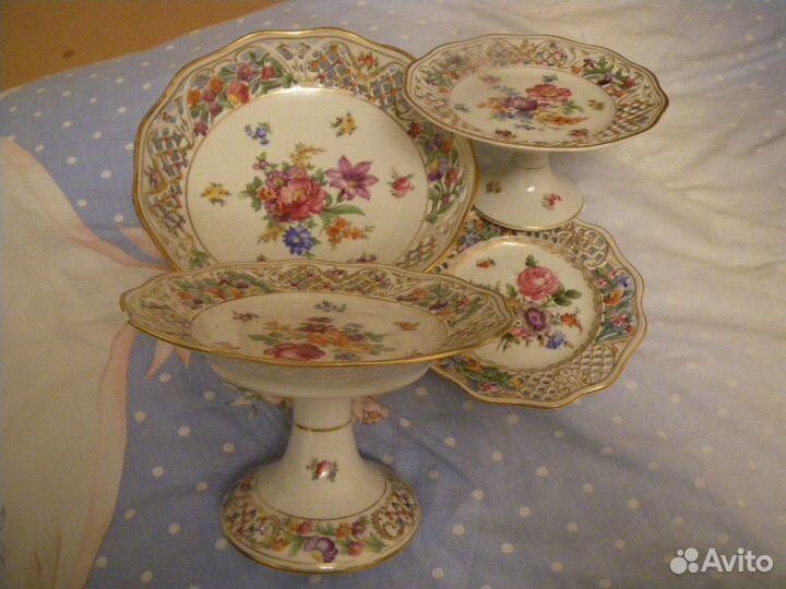 Ваза для фруктов на ножках (съёмная) Шуман Бавария