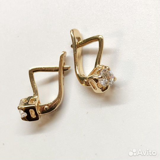 Золотые серьги 585 пробы