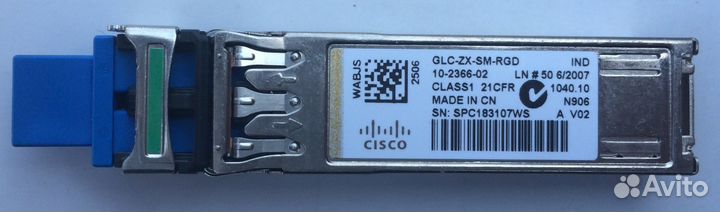 Новые SFP медиаконверторы Cisco GLC-ZX-SM-RGD