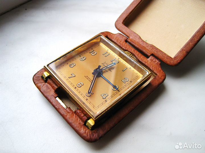 Часы будильник Luxor osman 8 days swiss 1957 г