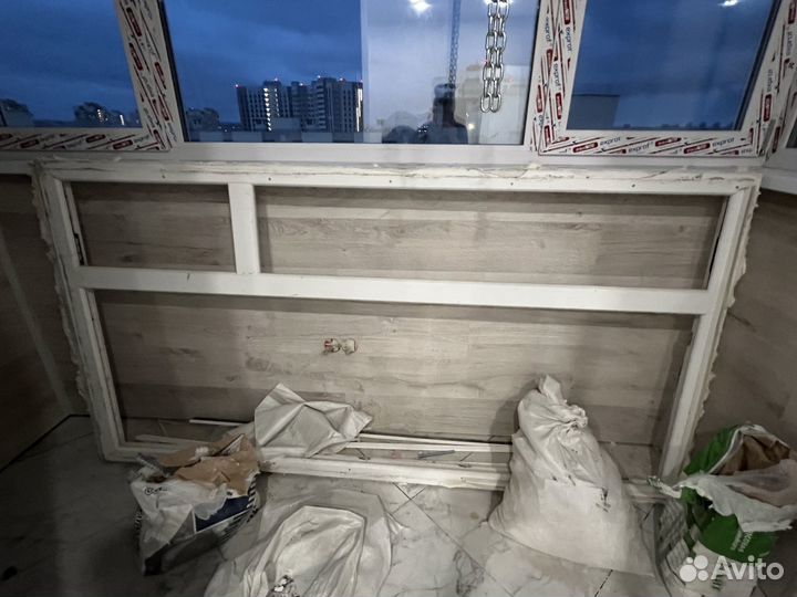 Балконный блок с дверью бу