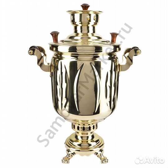 Самовар дровяной 5 л «Банка с листьями»