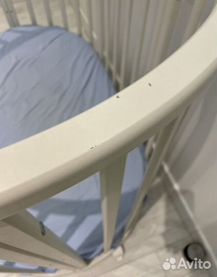 Кроватка трансформер,круглая,матрасы,маятник