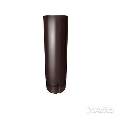 Труба круглая соединительная L1 м Grand Line 100 мм RAL 8017 - коричневый шоколад