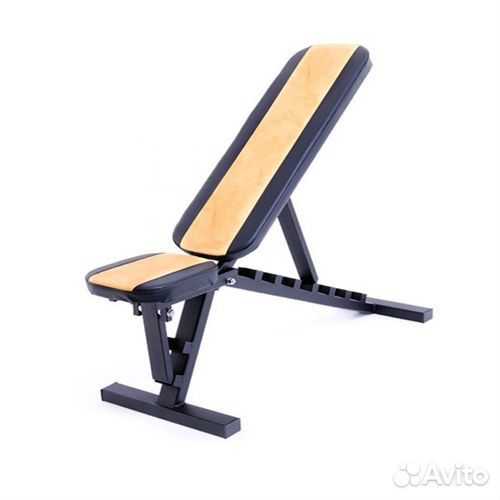 Скамья для жима 350 кг многофункциональная жёлтая