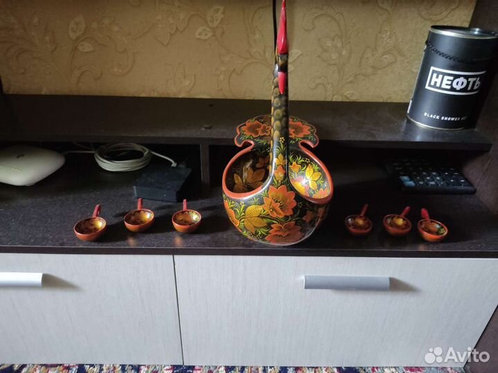 Лебедь расписной (хохлома)