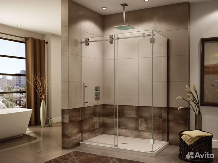 Душевая кабина с матовым стеклом