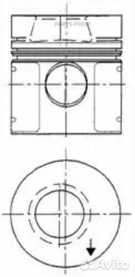 Kolbenschmidt 93951600 Поршень двс MB 4.0D/6.0D OM364/OM366 97.5 2.5x2.5x4 std 84