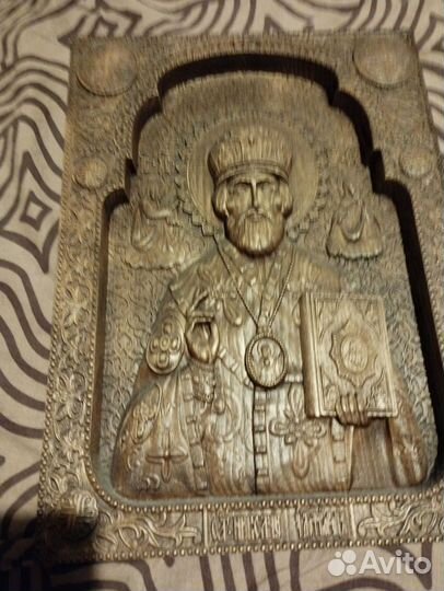 Икона резная николай чудотворец