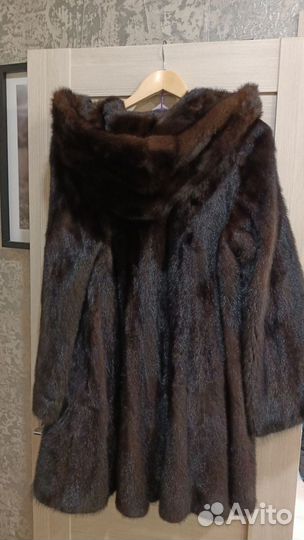 Шуба норковая 48 50 с капюшоном