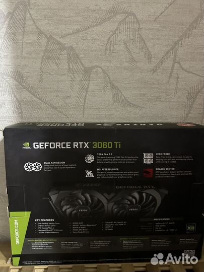 Видеокарта rtx 3060ti msi