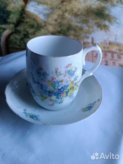 Чашка с блюдцем антиквариат