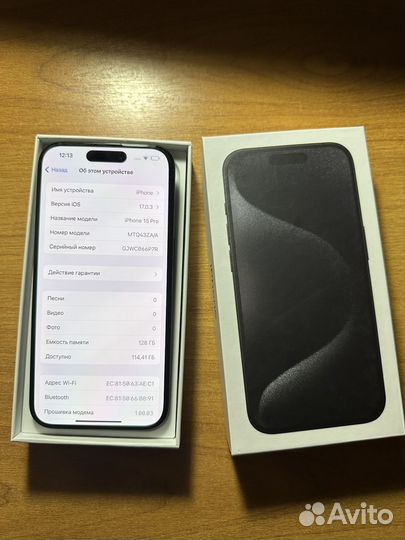 iPhone 15 Pro, 128 ГБ