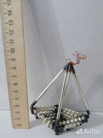 Стеклянная редкая елочная игрушка стеклярус