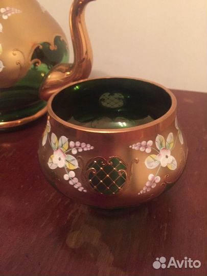 Сервиз чайный. Фужеры. Чехия. смальта