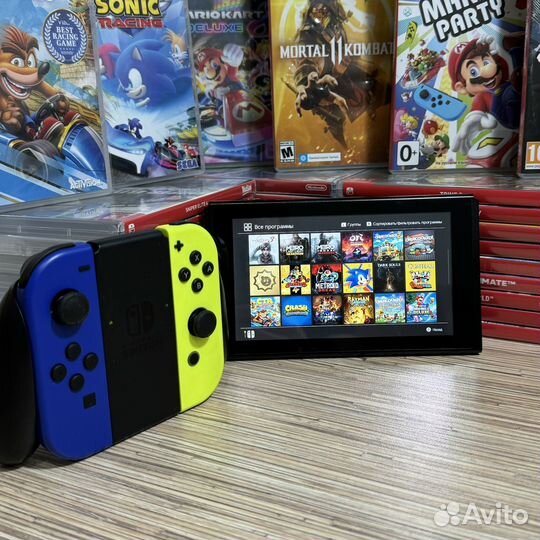 Прошитый Nintendo Switch 300Gb+Любые Игры